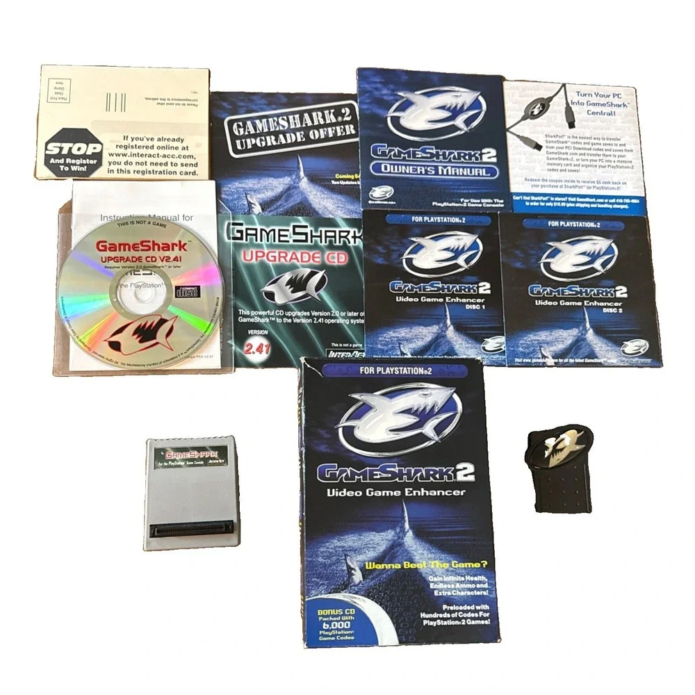 GameShark 2 Video Game Enhancer for PlayStation 2 PS2 Complete CIB